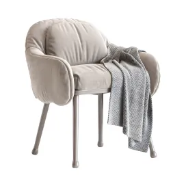 Corolla White Armchair